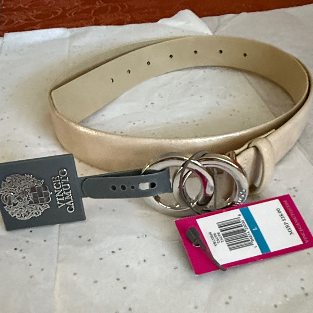 Vince Camuto Metallic Gold Women's Belt